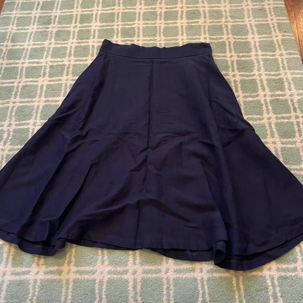 Ann Taylor linen blend circle skirt 6